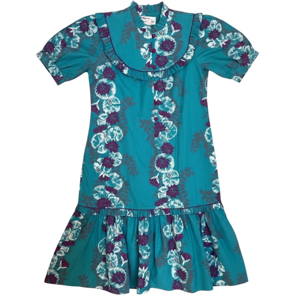 Vtg TORI RICHARD from Golden Collection Honolulu‎ Muu Muu Dress Floral Hawaii PS